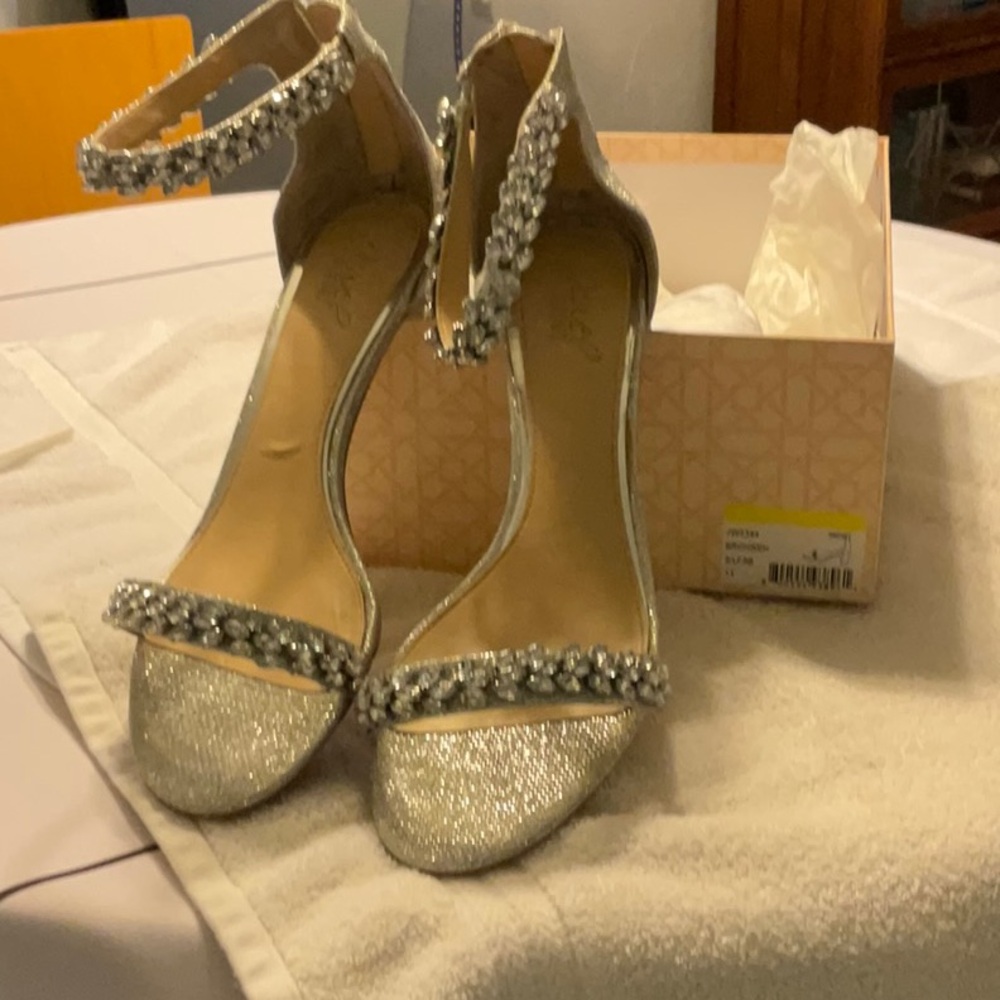 Elegant Silver Women's Heels